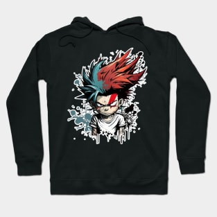 red-haired punk anime boy Hoodie